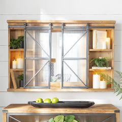 Sliding Glass Door Wall Mirror With Shelves