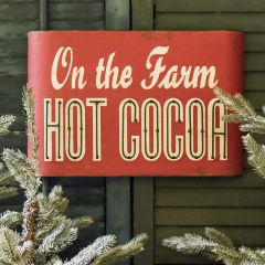Metal Hot Cocoa Sign