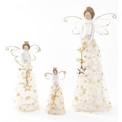 Beautiful Accents Standing Fabric Angels Set of 3