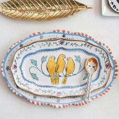 Beautiful Birds Decorative Ceramic Platter