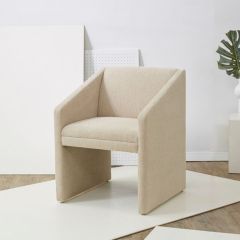 Beautifully Beige Upholstered Armchair