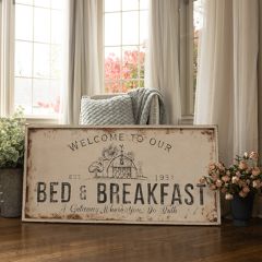 Bed and Breakfast Metal Welcome Sign