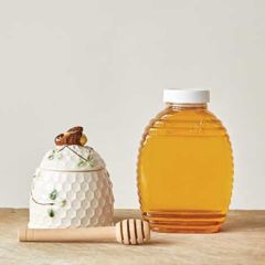 Beehive Honey Jar and Dipper