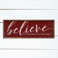 Believe In The Magic Framed Farmhouse Sign