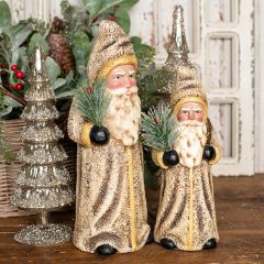Belsnickle Santa With Holly Branch Figurine
