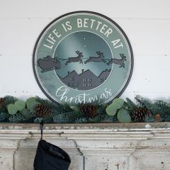 Better At Christmas Metal Sign 18 Inch