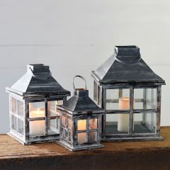 Farm Style Square Candle Lantern Set of 3