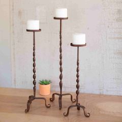 Tall Iron Candle Stands Set of 3