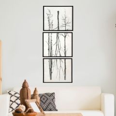 Black Framed Branches Wall Art Set of 3