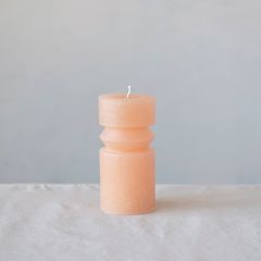Blush Pillar Candle 6 Inch