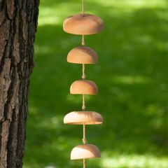 Boho Chic Terracotta Moon Chimes