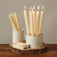 Boxed Unscented Taper Candle Set of 12