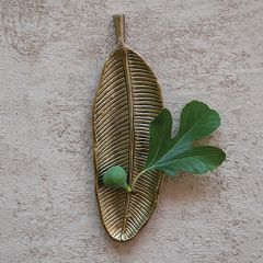 Brass Finish Leaf Tray