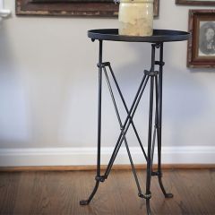 Bronze Finished Tray Style Accent Table