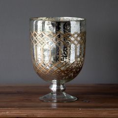 Bronze Pattern Mercury Glass Vase