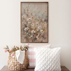 Brown And Tan Daisies Framed Wall Art