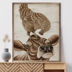 Brown Chicken Brown Cow By Robin Sue Studio Wall Decor