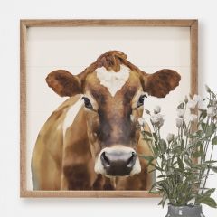 Brown Cow Print Watercolor Wall Art
