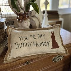 Bunny Honey Spring Accent Pillow
