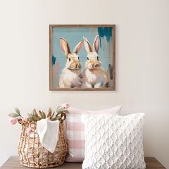 Bunny Pair Framed Wall Art