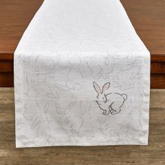Bunny Silhouette Table Runner 72 Inch