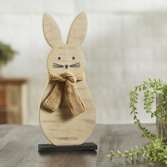 Bunny With Burlap Bow Tabletop Decor Set of 2