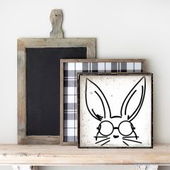 Bunny With Glasses Canvas Wall Art