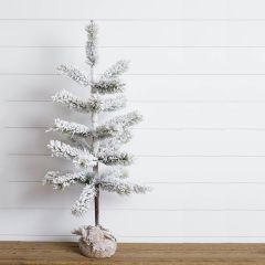 Burlap Base Frosted Tabletop Tree
