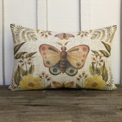 Butterfly Botanical Rectangle Accent Pillow