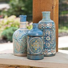 Cottage Design Terracotta Bottle Set of 3