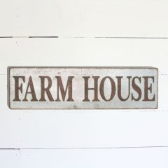 Metal Embossed Farmhouse Sign