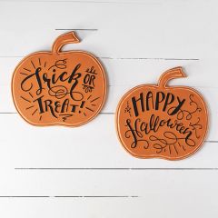 Halloween Pumpkin Wall Signs Set of 2