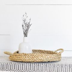 Round Natural Seagrass Tray