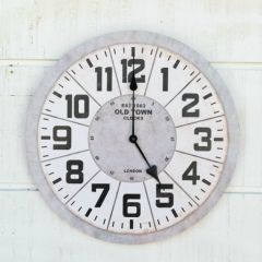 Simple Distressed Wood And Metal Clock
