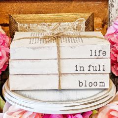 Life in Full Bloom Decorative Book Stack