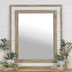 Farmhouse Framed Wooden Mirror