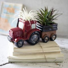 Vintage Inspired Tractor Trailer Planter