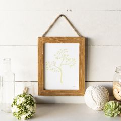 Rope Hanging Wood Framed Wall Art