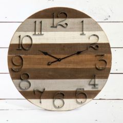 Round Wooden Pallet Clock