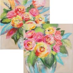 Vibrant Floral Print Wall Art Set of 2