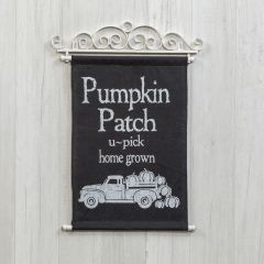 Pumpkin Patch Cloth Scroll Sign