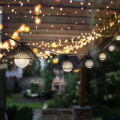 Cage Cloche Outdoor String Lights