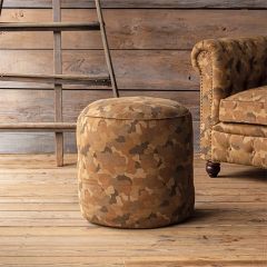 Camo Pattern Upholstered Stool