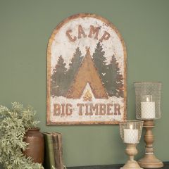 Camp Big Timber Arched Metal Wall Sign