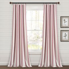 Striped Country Window Curtain Panel Set of 2