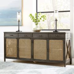 Cane Cabinet Buffet Table