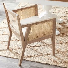 Cane Weave Cushioned Dining Chair