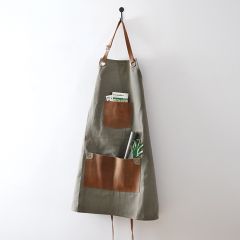 Canvas and Leather Utility Apron
