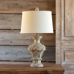 Carved Elegance Gilded Table Lamp