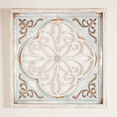 Carved Floral Medallion Wall Decor